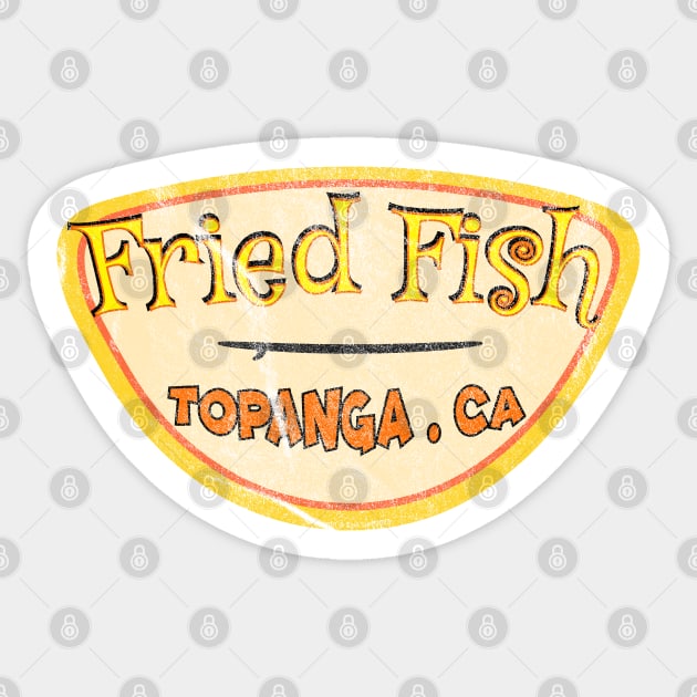 Fried Fish Topanga: California Surf Breaks Sticker by Kytchensync